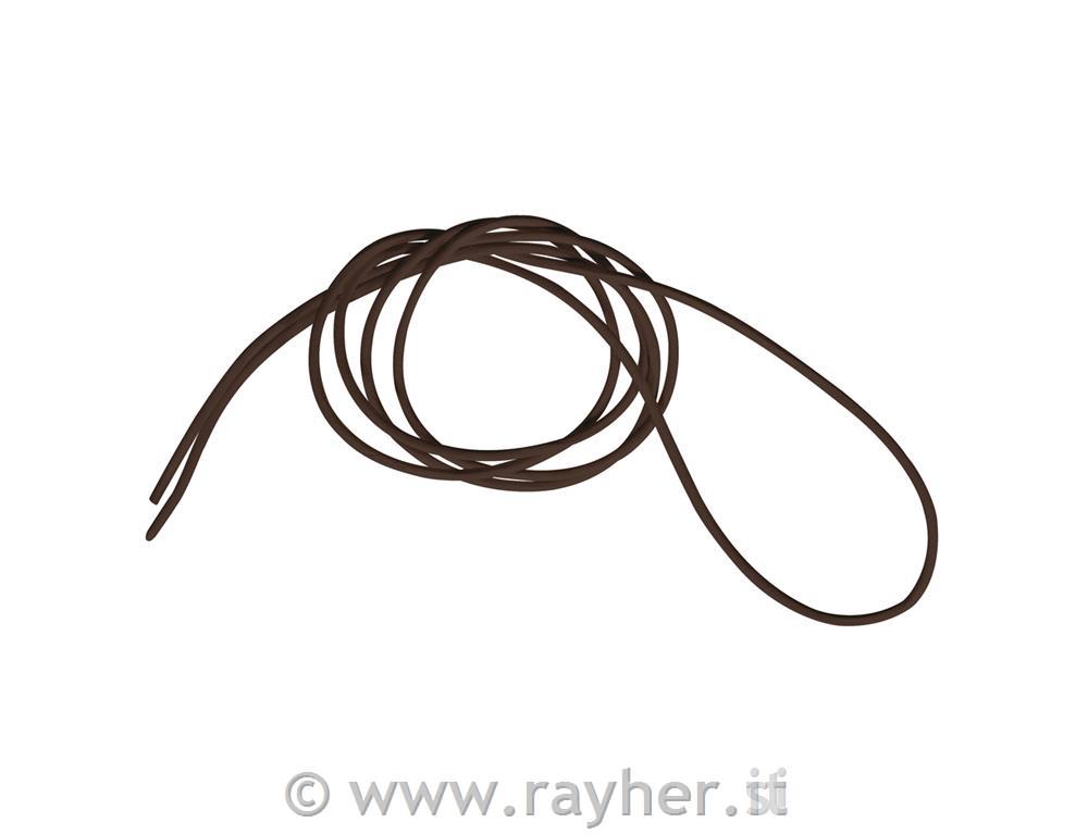 Usnjena vrvica, 2 mm, 100 cm, temno rjava, manjša količina