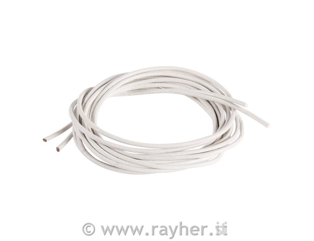 Round laces of goatskin, 1.5mmo, white,