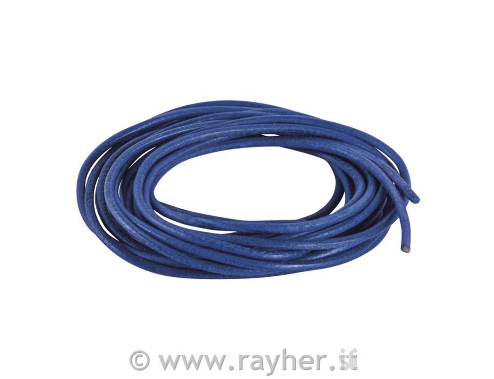 Round laces of goatskin, 1.5mmo, dark bl