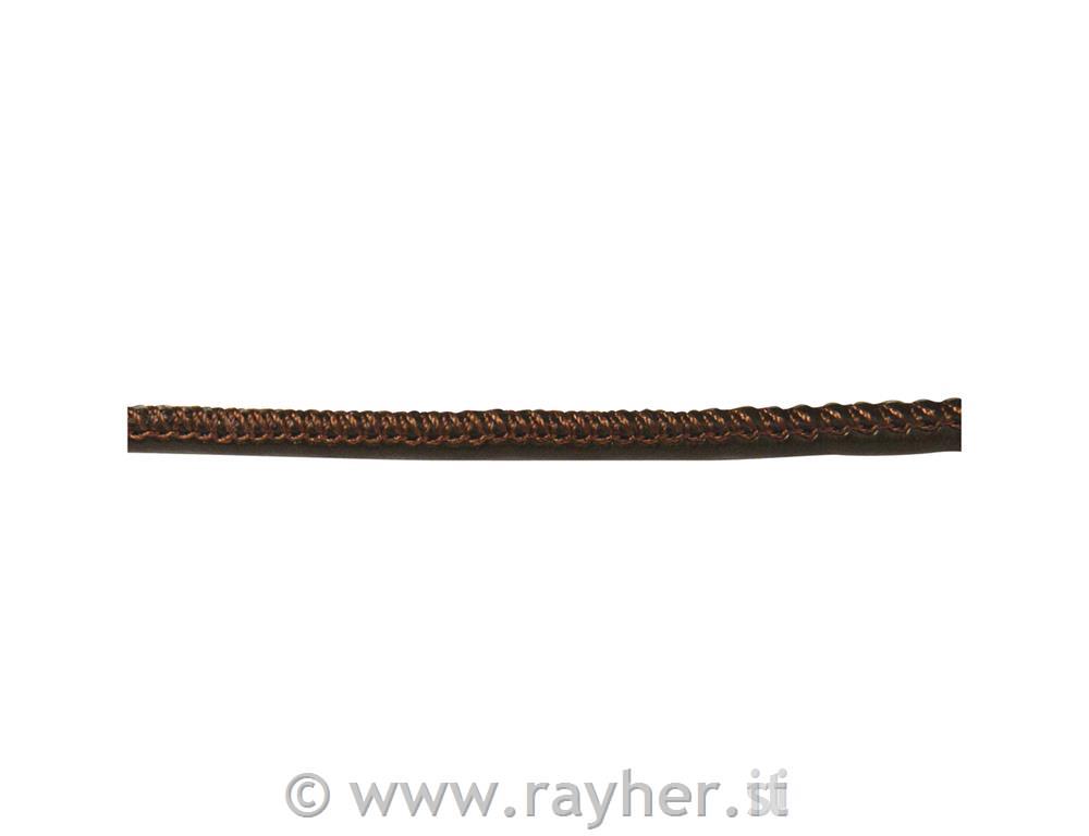 nastro similpelle, cucito in tondo4 mm o, busta 1 mmarrone scuro