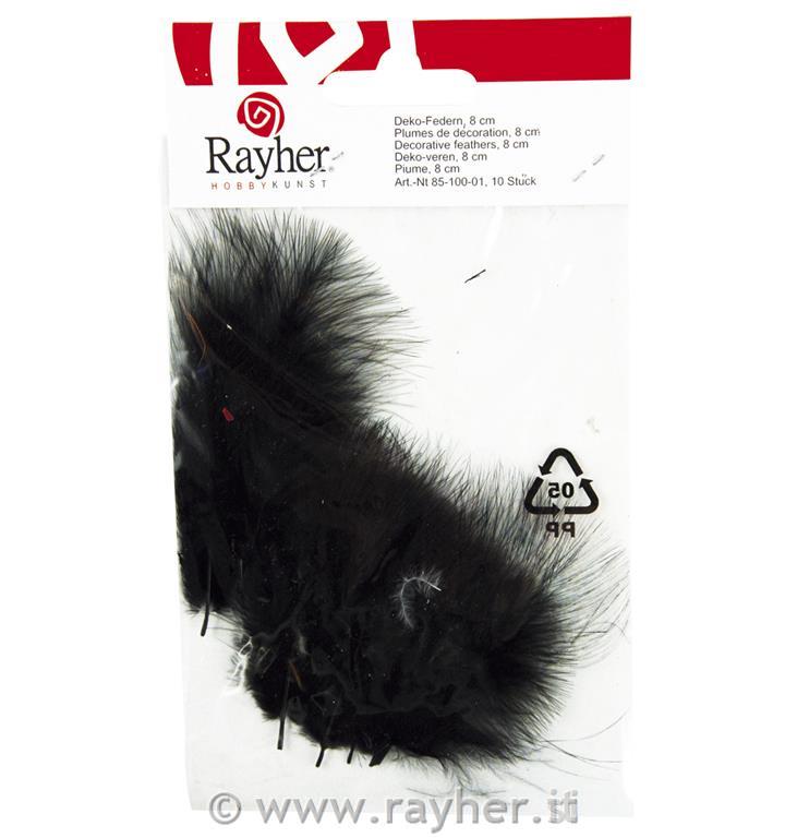 Piume8 cm, bustanero,10 pezzi