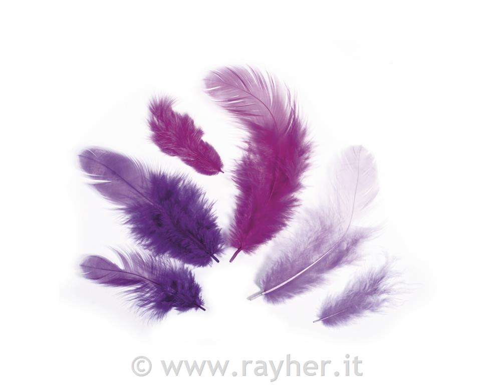 Perje, lila barve, 3-10 cm, 10 g