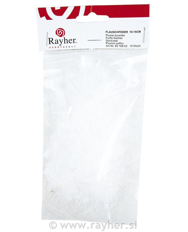 Perje puhasto, belo, 10-15 cm, 15 kom.