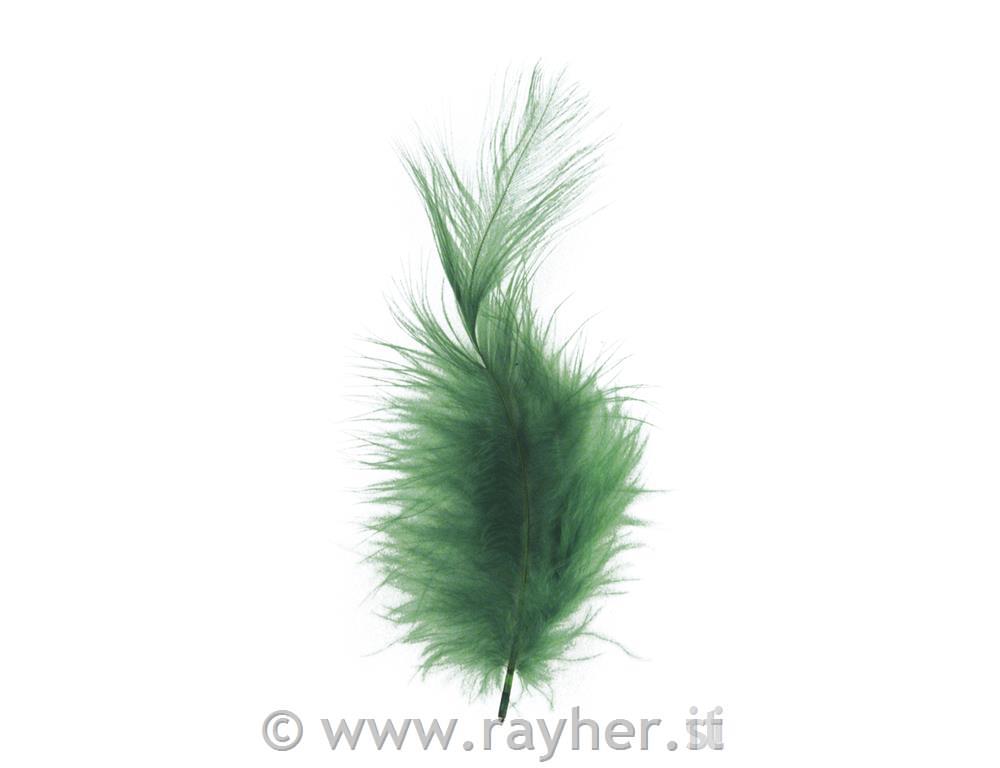 Piumini soffici10-15 cm, busta 15 pzverde scuro