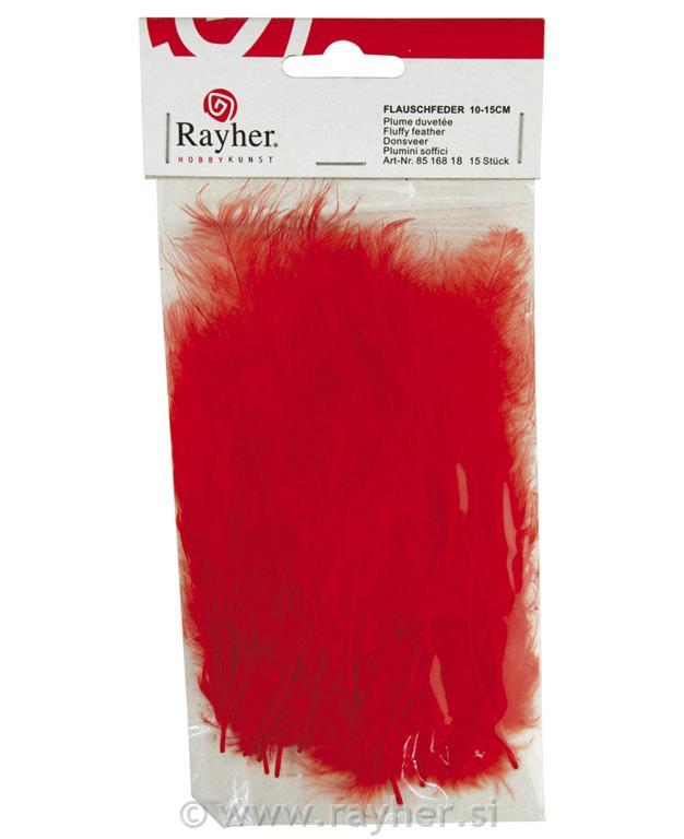 Piumini soffici10-15 cm, busta 15 pzrosso
