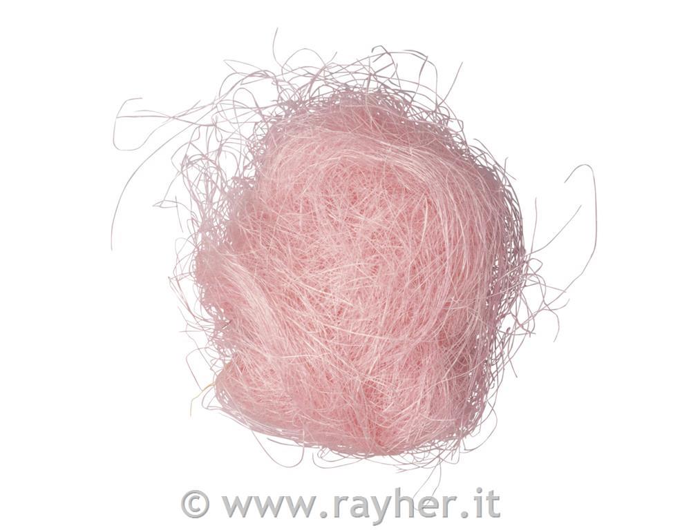 Grass fibre, pale-pink, tab-bag 20g