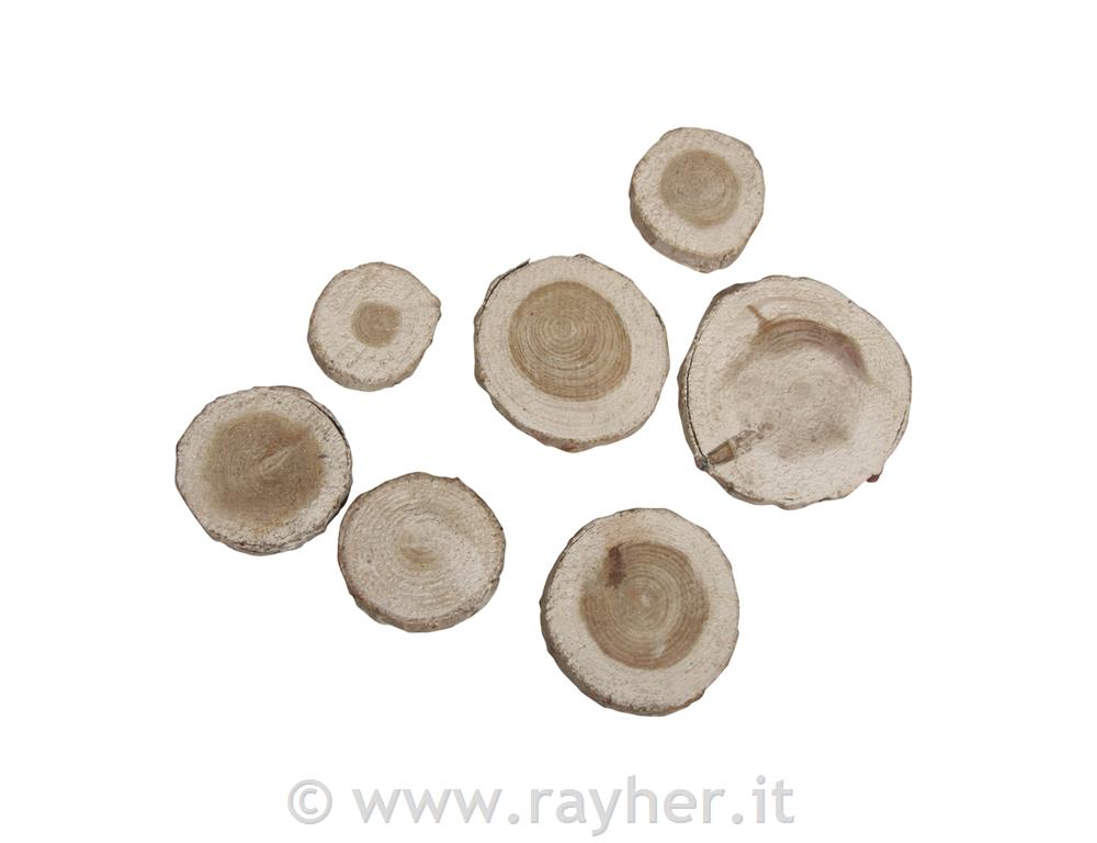 Slices of pine, round, Size: 3cm-5cm, tab-bag 100g