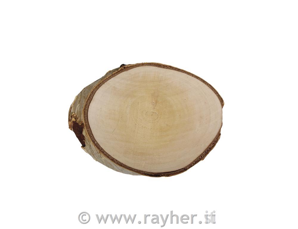 Disco tondo betulla naturaleo15-17cm x 2cm altezza, busta 1pz