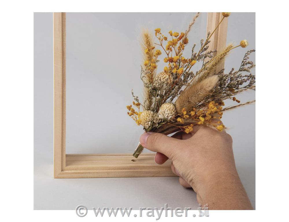 Set creativo, fiori essiccati in cornice