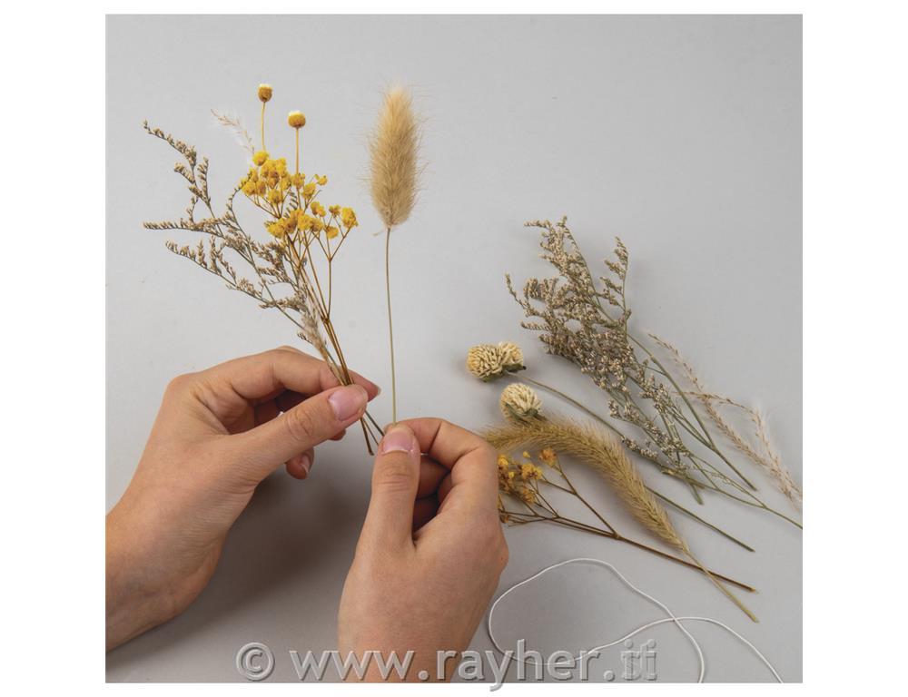 Set creativo, fiori essiccati in cornice