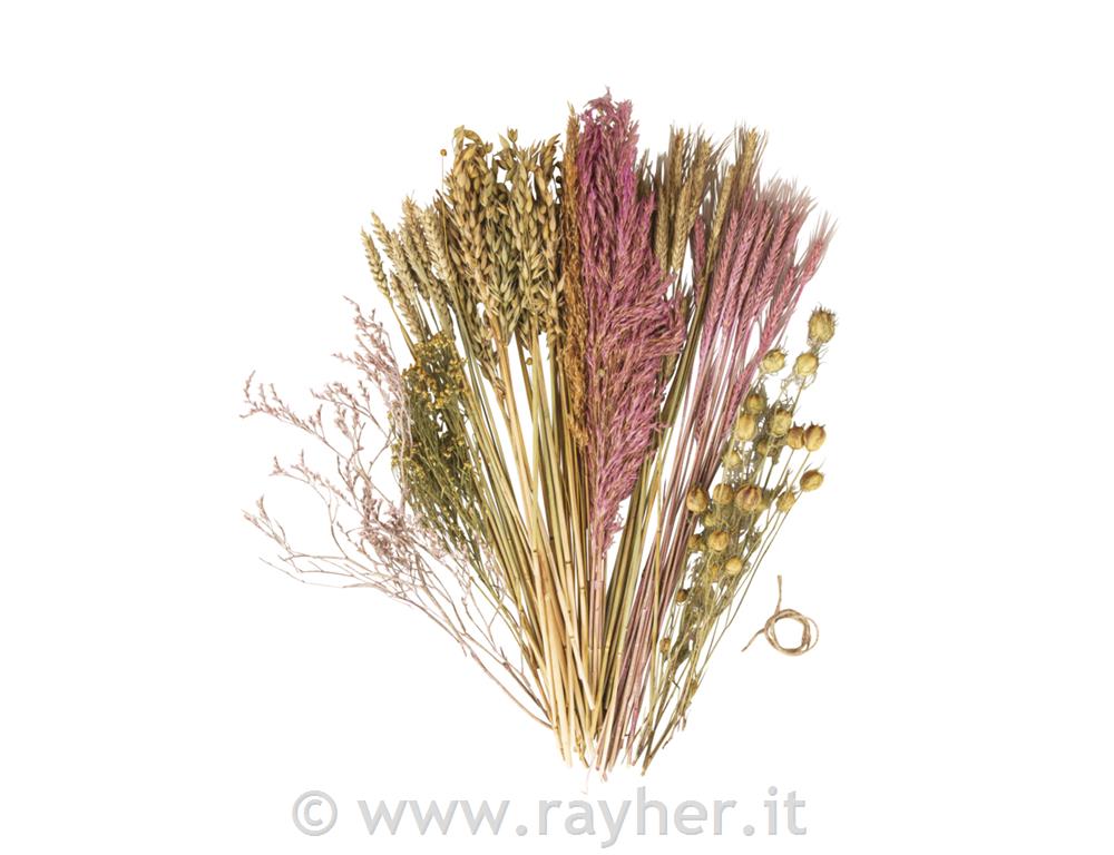 Fiori essiccati, mix, rosa chiaro