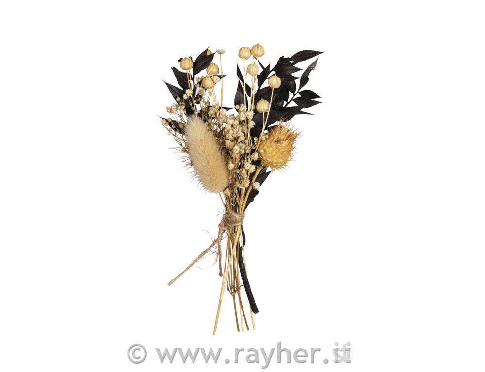 Šopek suhega cvetja, 18-20 cm, črn