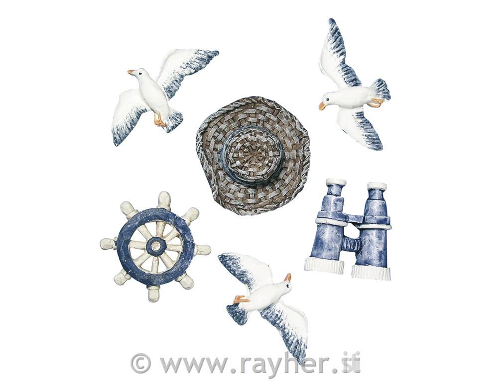 Miniature di poliresina: Relitti2-4 cm, busta 6 pz