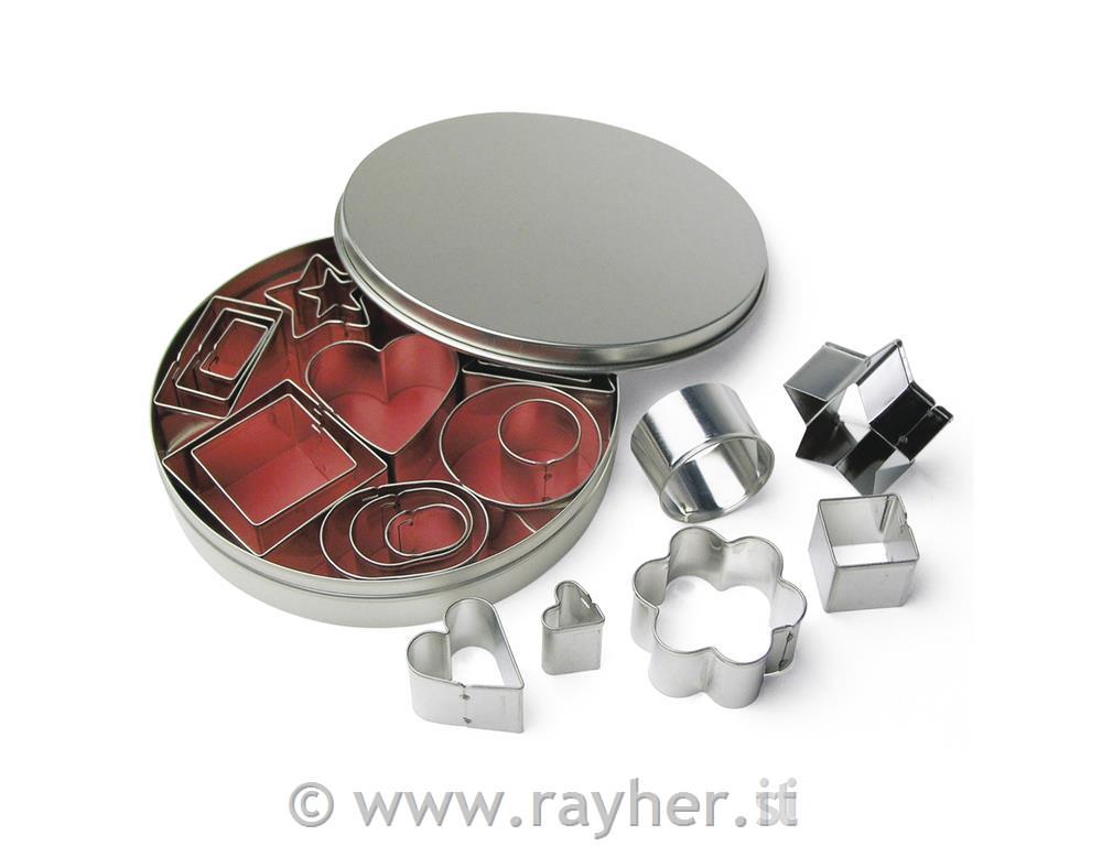 Metallic set of forms, 2-4 cm, 8 kinds,