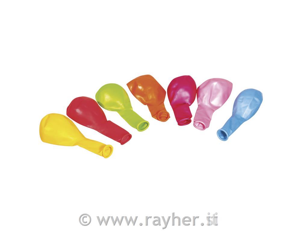 Latex-balloon metallic, 30cm o, colour-assorted, tab-bag 14pcs
