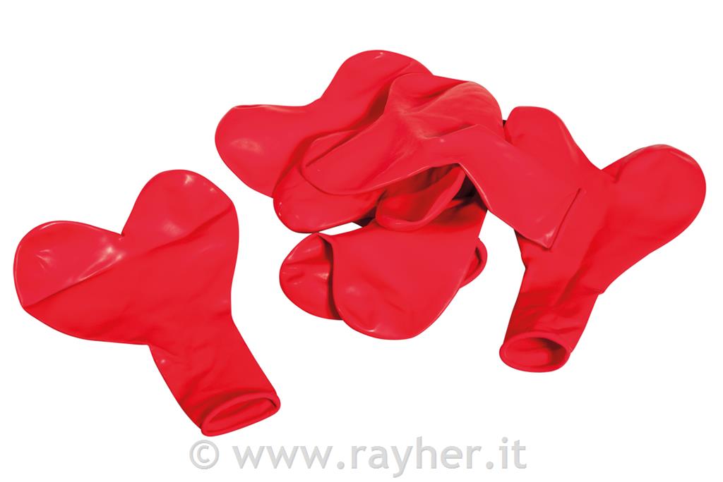 Palloncino cuore lattice, 30cm o, rossoclassico, bus.blis. 8pz