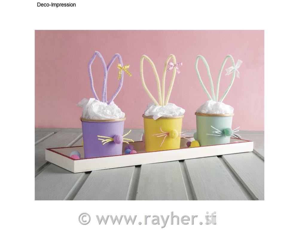 Un set di pon pon, fili pelosi e occhi125 pezzi, toni pastello