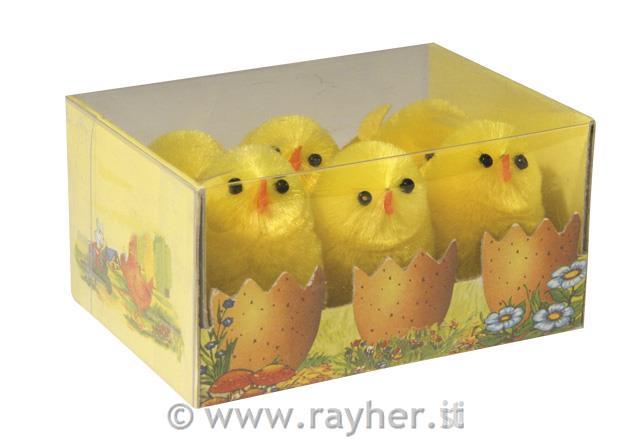 Piščančki kosmati, 3,5 cm, 6 kom.