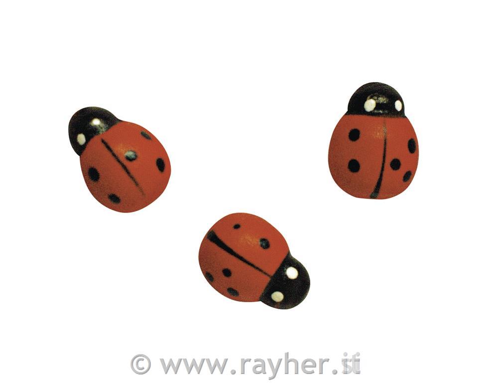 Wooden objects: Lady-bird, 1,5 cm, mixed