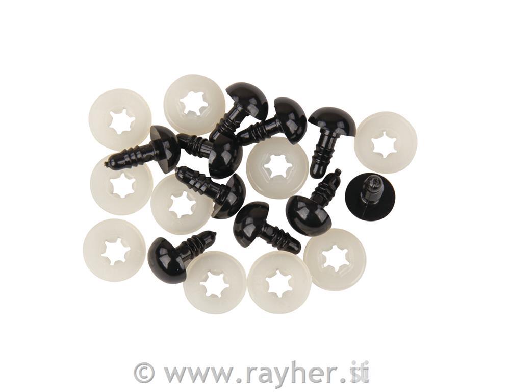 Occhi di plastica per animali da cucirebusta 10