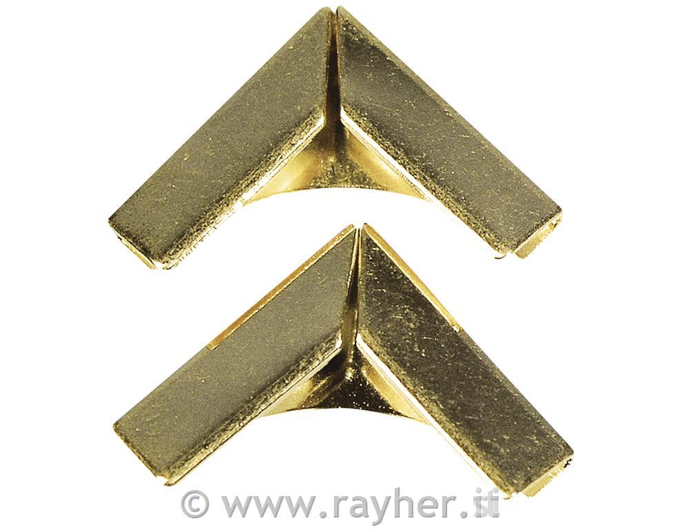 Angoli di metallo p.copertina libro14x14 mm, busta 4 pzoro