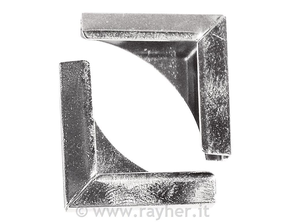 Angoli di metallo p.copertina libro21x21 mm, busta. 4 pzargento