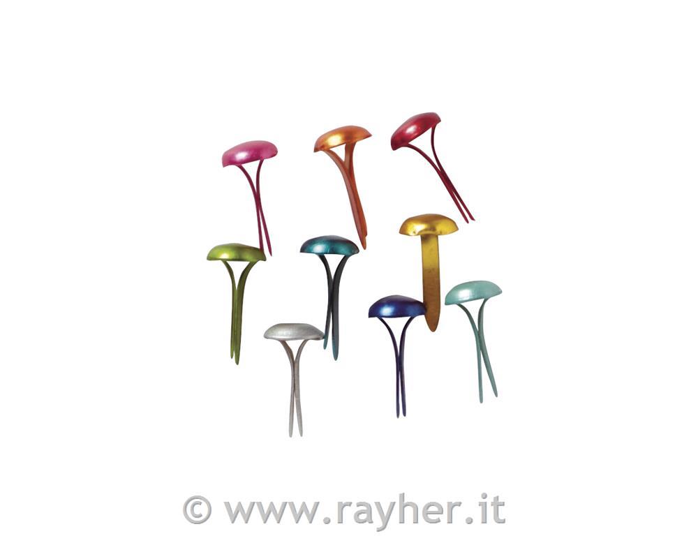 Fermacampioni4 mm o, 9 mm, blister doppio 100 pzassortiti