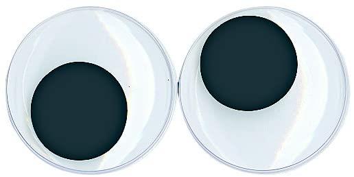 Occhi in plast. pupilla mov.da incol.busta 10 pz, nero/bianco30 mm o