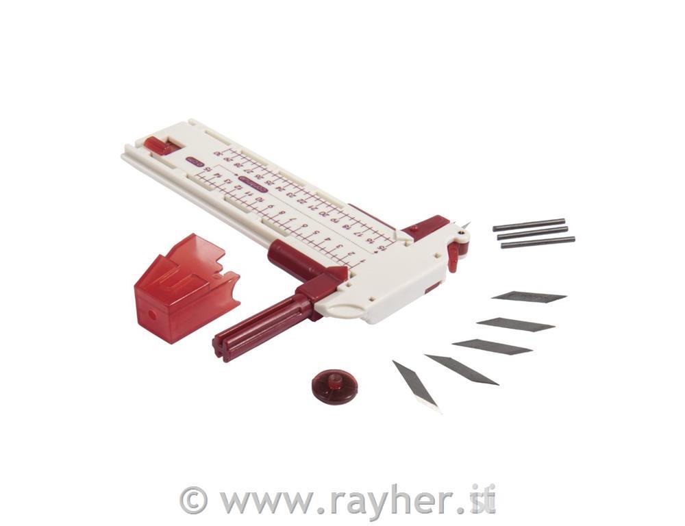 Cutting-compass, tab-card 1 pce., with 5