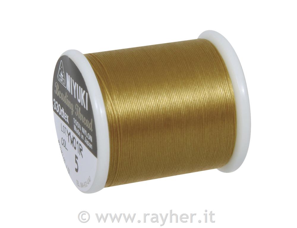 Threading yarn for Delica-Rocailles, gol