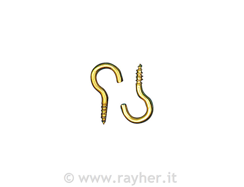 Vijaki, ukrivljeni, zlati, 20 mm, 24 kom.