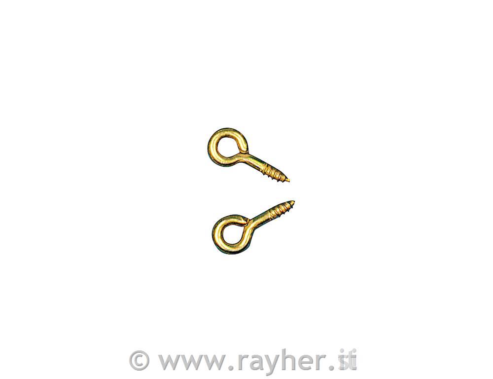 Vijaki z zanko, zlati, 8x3 mm, 24 kom.