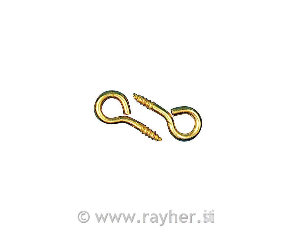 Vijaki z zanko, zlati, 12x5 mm, 24 kom.