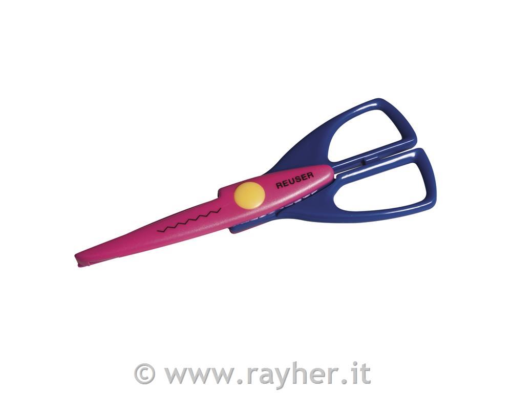 Forbici a motivo "zig zag"16,5 cm, cart. 1 pz
