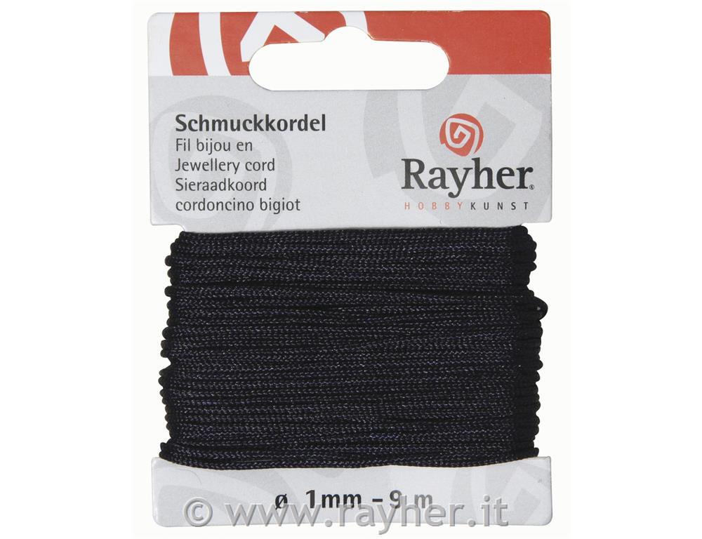 cordoncino bigiot.o 1 mm, cart.blister 20 mblu scuro