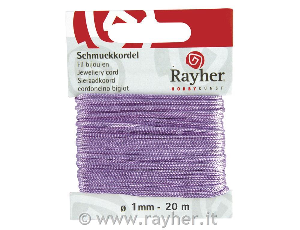 Vrvica za nakit, lila, o 1 mm, 20 m