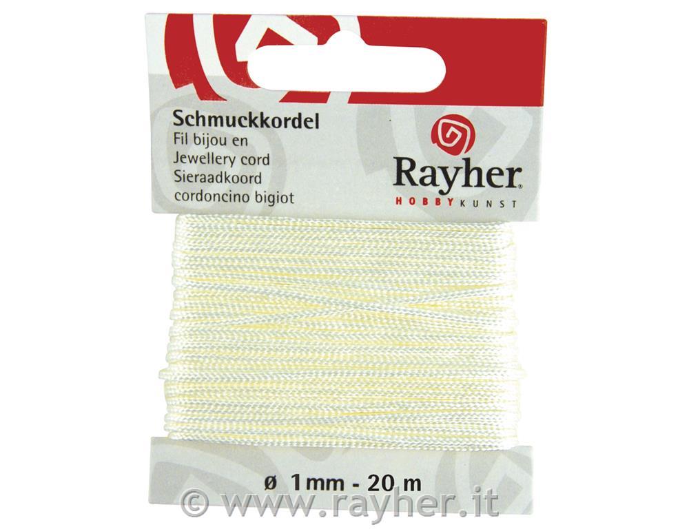 Vrvica za nakit, krem, o 1 mm, 20 m