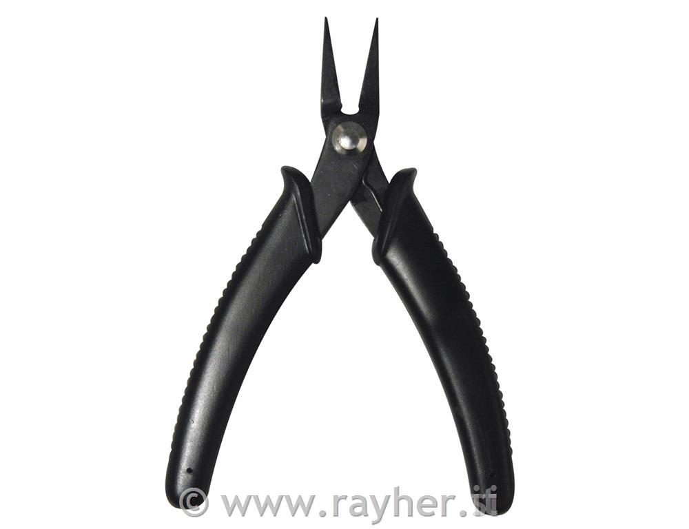 Flat round pliers for jewellery, 13,5 cm