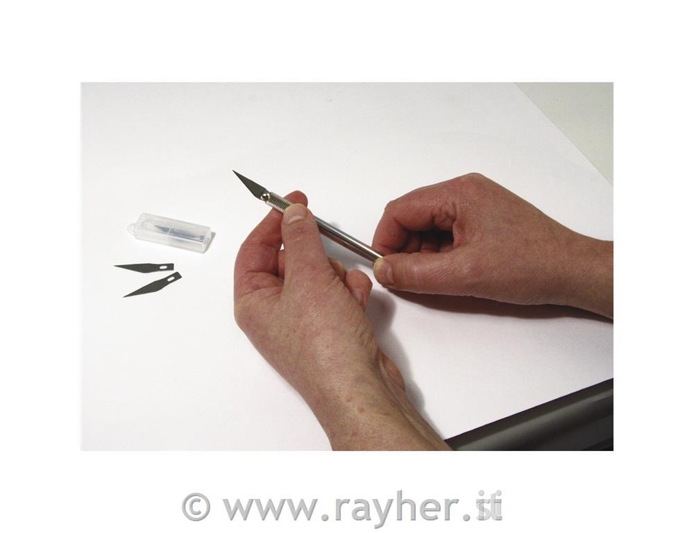 Taglierino a precisione-bricolagecart.blister 1 pz + 3 lame ricambio