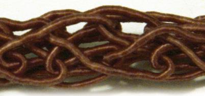 Cordoncino bigiotteria, intrecciatoo ca. 4 mm, busta 1 mmarrone scuro