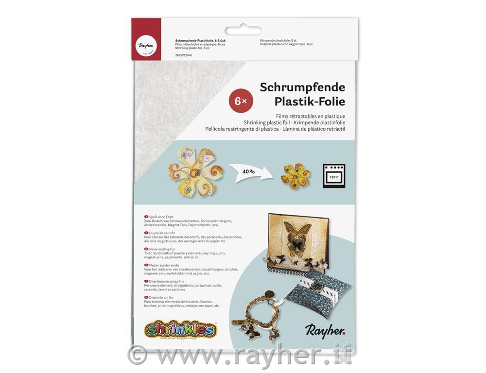 Skrčljiva folija, bela, 262x202 mm, 6 kosov