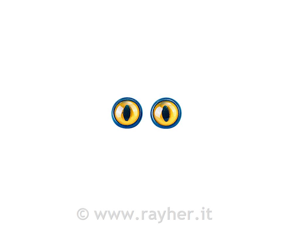 Plastic owl´s eyes, 12 mm, tab-bag 6 pcs