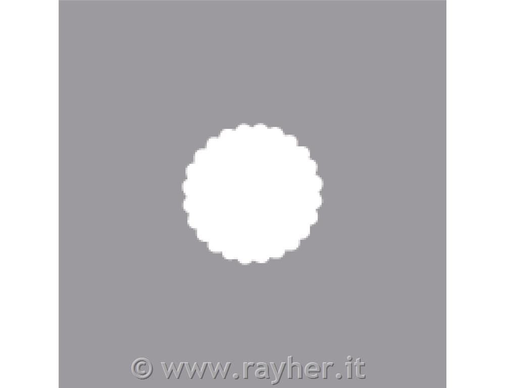 Luknjač: krog z dekorativnim robom, o 2,54 cm, (1")