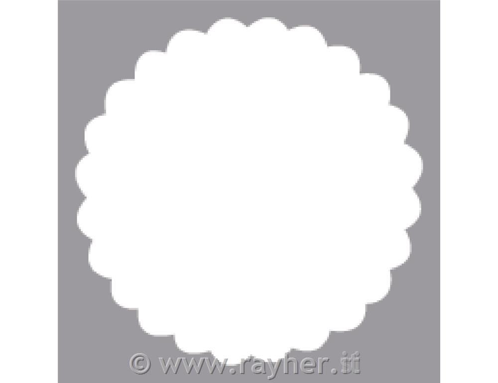 Luknjač: krog z dekorativnim robom, o 6,35 cm, (2 1/2")