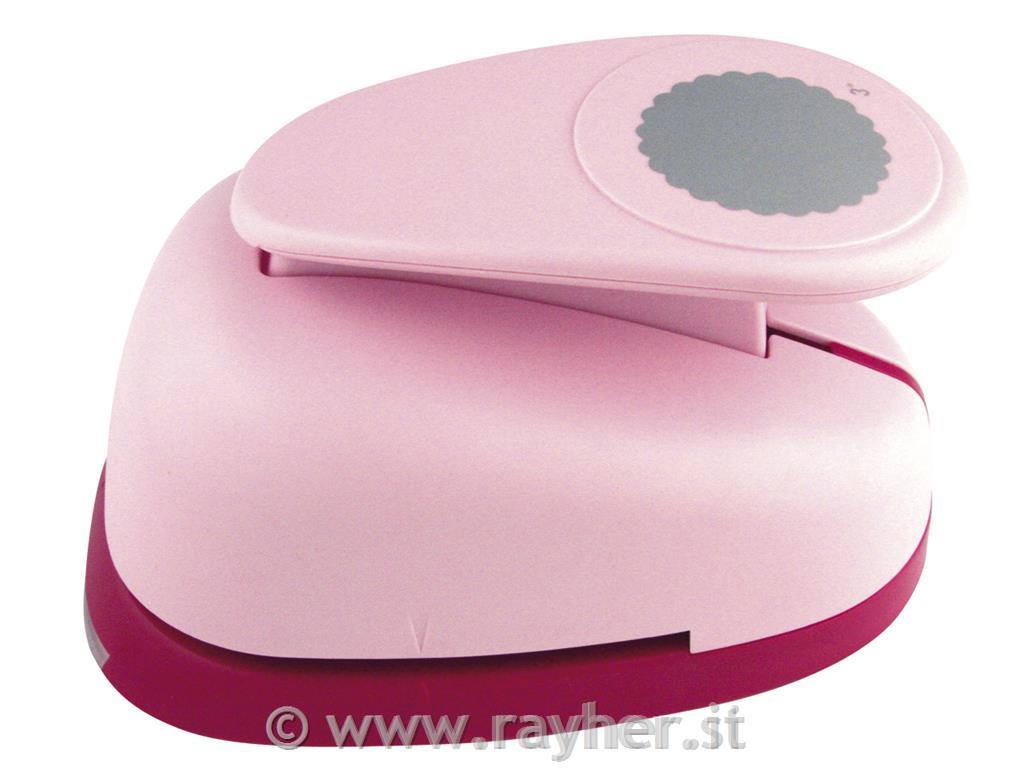 Luknjač: krog z dekorativnim robom, o 6,35 cm, (2 1/2")