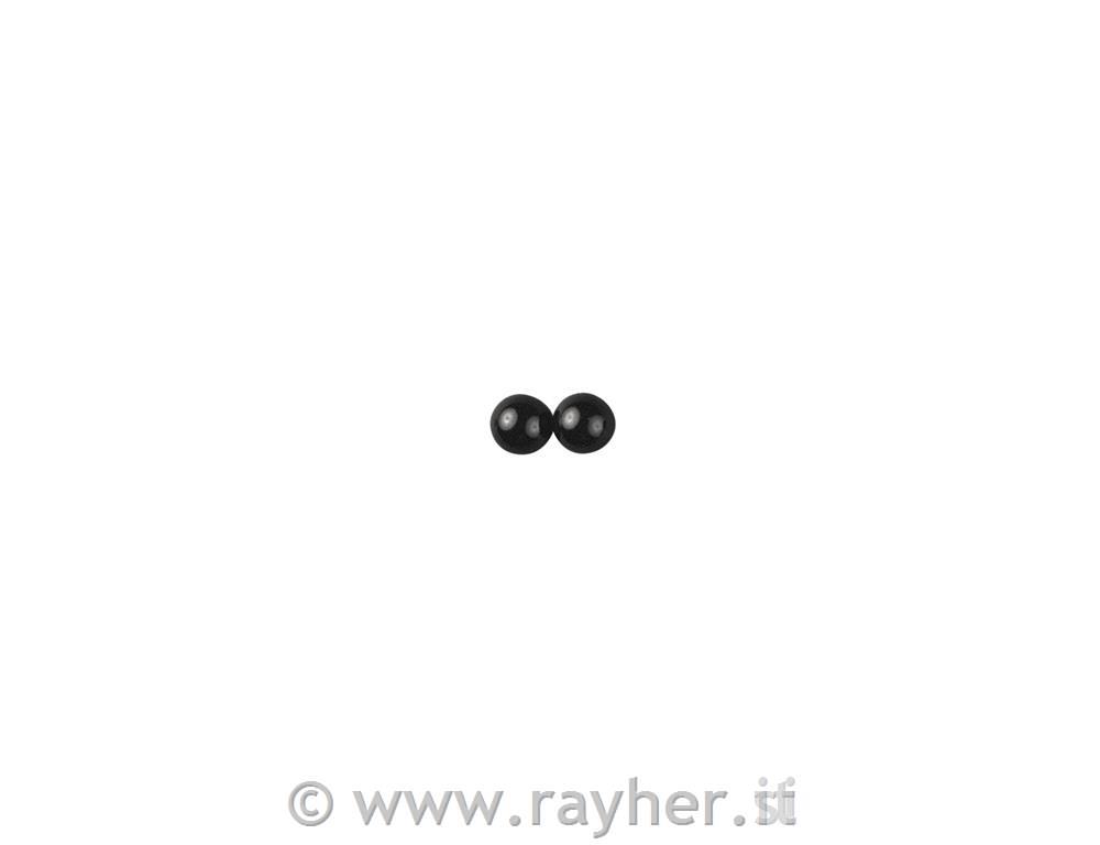 Očesa plastična, živalska, 8 mm, 14 kom., polovične perle