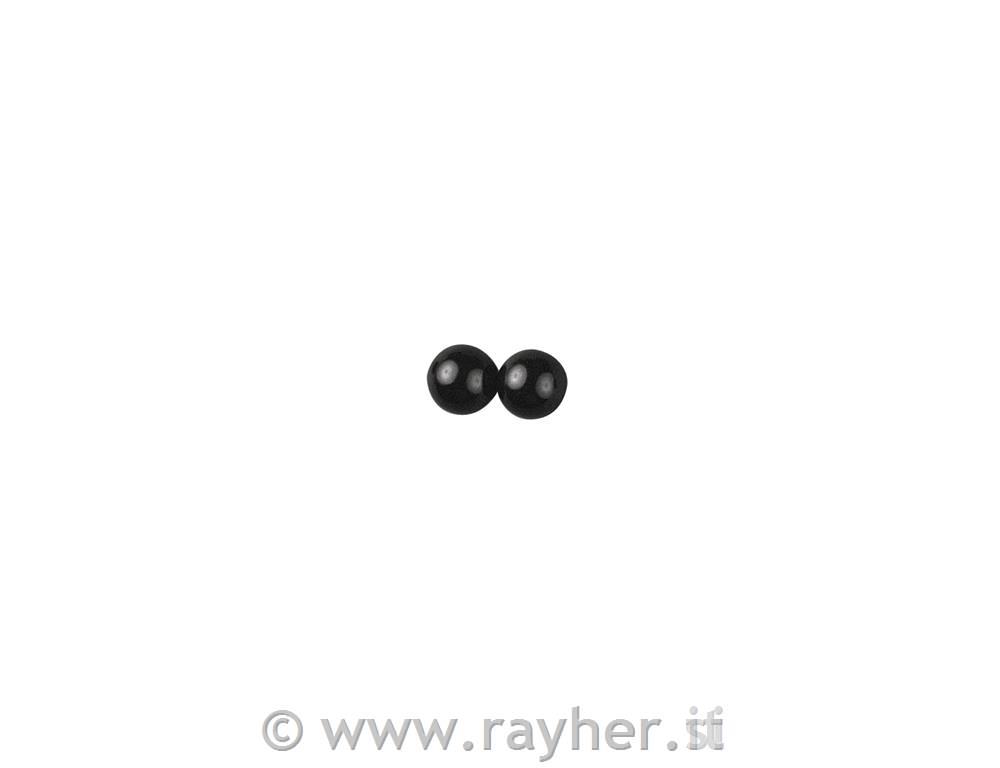Očesa plastična, živalska, 10 mm, 10 kom., polovične perle