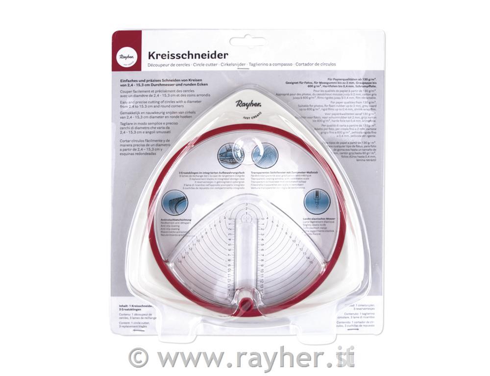 Rezalnik za kroge 2.4cm-15.3cm, vključena 3 nadomestna rezi