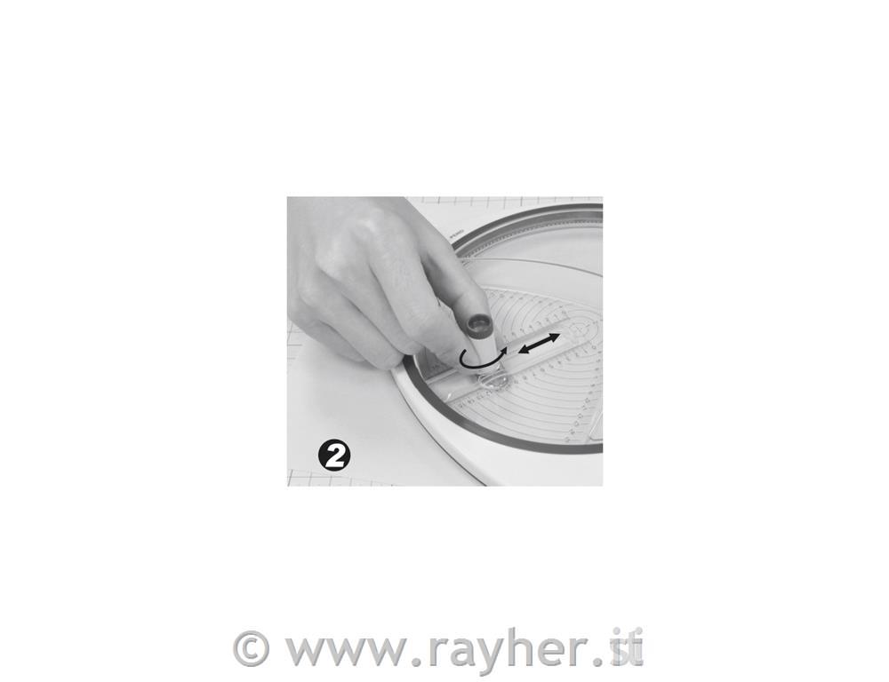 Rezalnik za kroge 2.4cm-15.3cm, vključena 3 nadomestna rezi