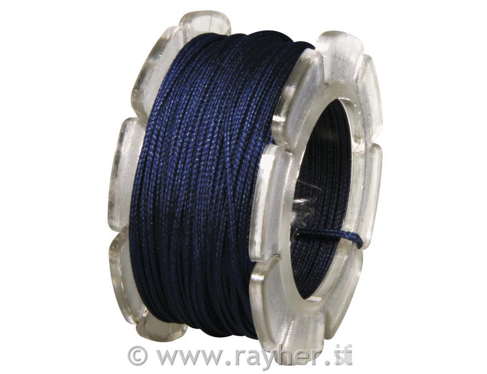 Cordoncino cera c.ani.nylon, 0,6m ospoletta 10m, busta 1 spolettajeans